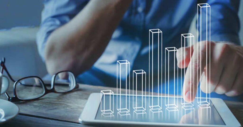 Close-up of a day trading dashboard with real-time market data