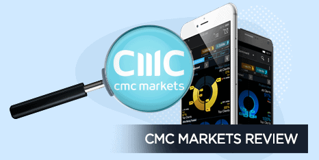 Detailed view of CMC Markets demo trading platform showing real-time data