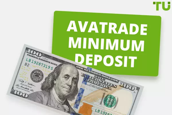 Screenshot of AvaTrade deposit options page detailing minimum deposit amounts.